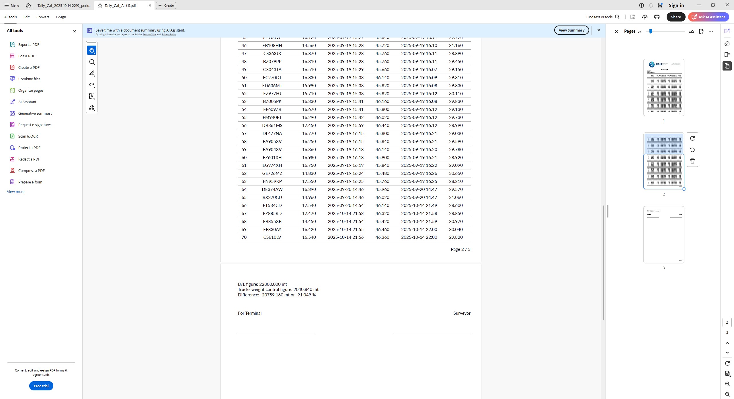 Trucks at berth under loading